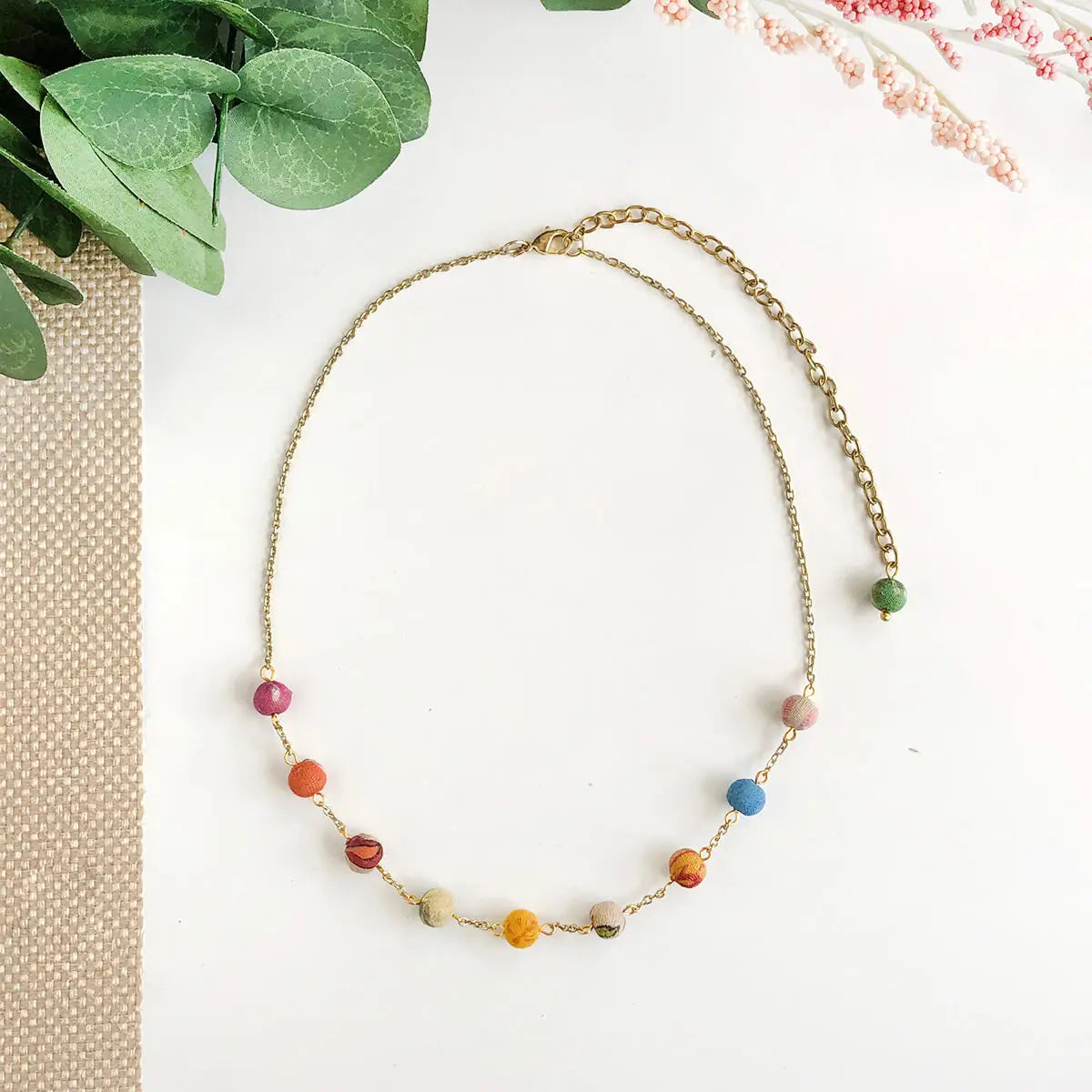 Necklace, Kantha "Cleo"