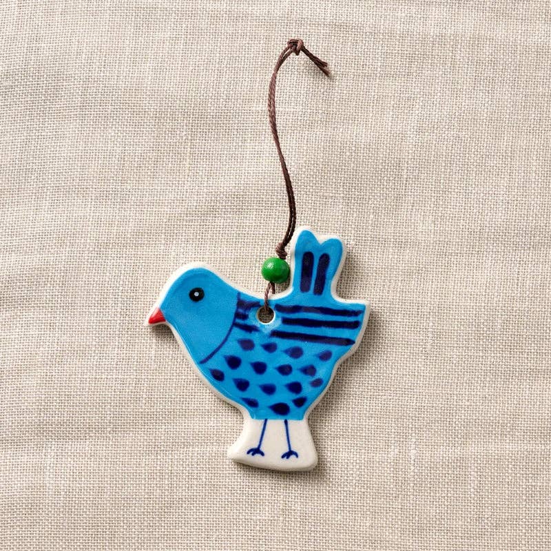 Hand Painted Ceramic Bird Ornament^