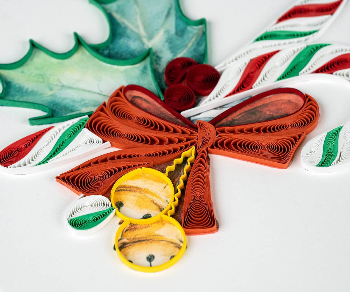 Quilled Greeting Card, "Candy Canes"
