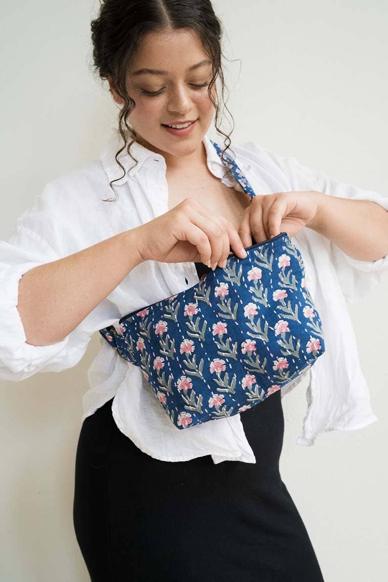 Kantha Crossbody Sling Bag, Assorted Cotton Prints^