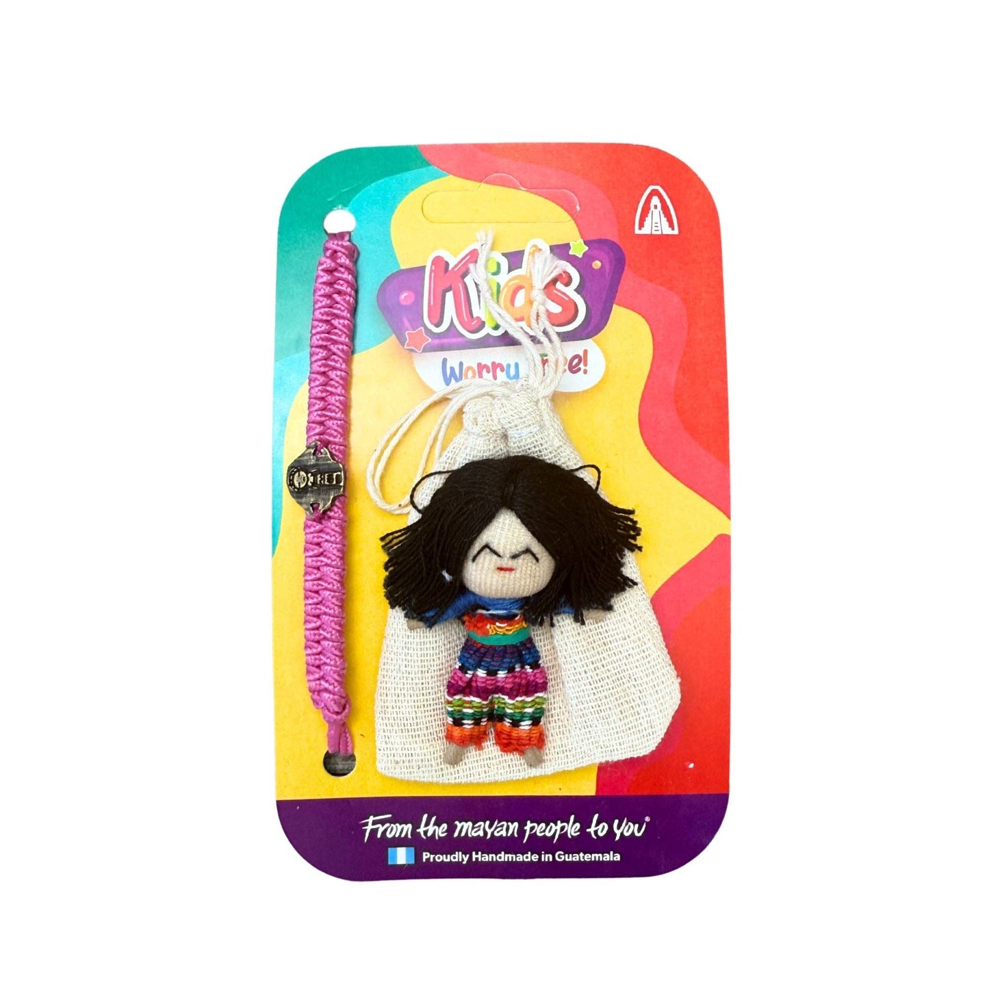 Worry Doll with Woven Cotton Bracelet^