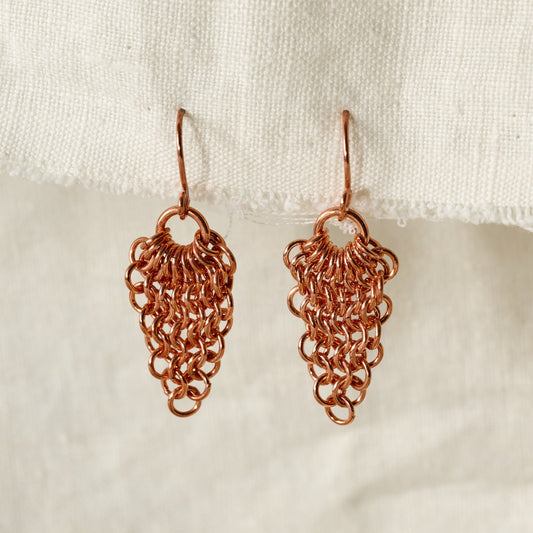 Alma Copper Waterfall Drop Earrings - Ten Thousand Villages