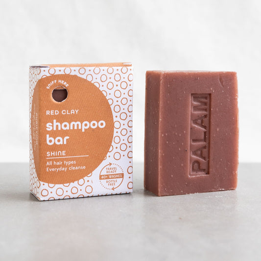 Shampoo bar M/5 red clay/tea tree 3.2oz orng/wht