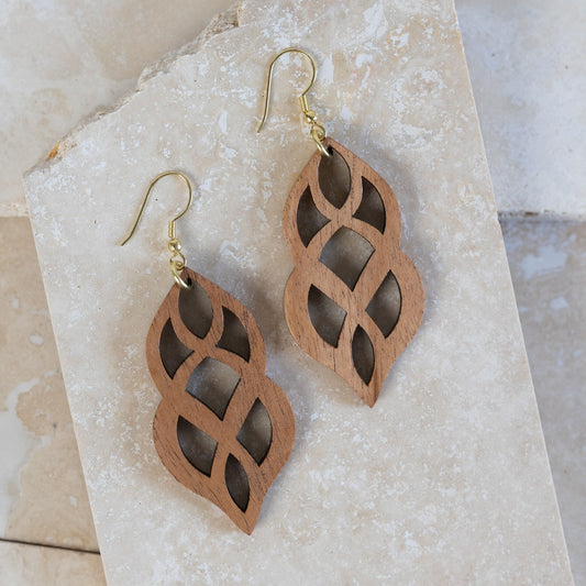 Keltik Knot Filigree Wood Earrings