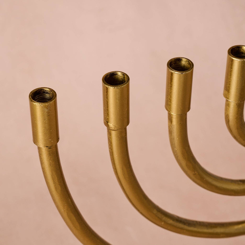 Jyoti Brass Horn Menorah
