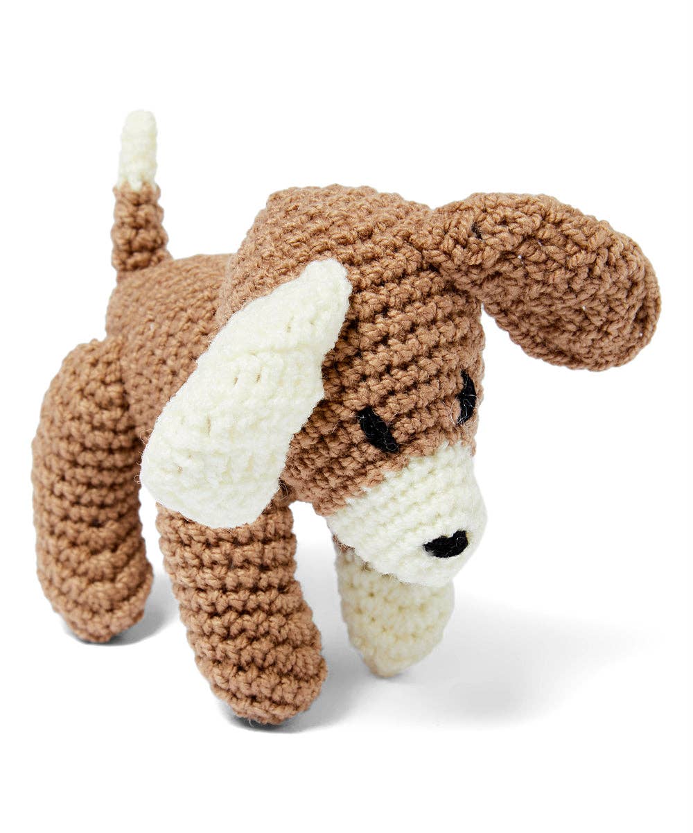 Knit Puppy Rattle