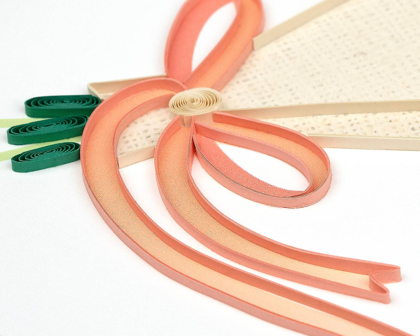 Quilled Greeting card, "Birthday Tulip Bouquet"
