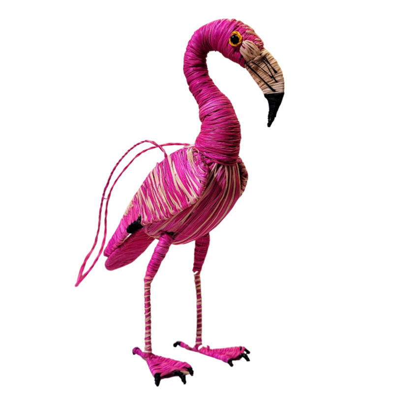 Flamingo Woven Ornament