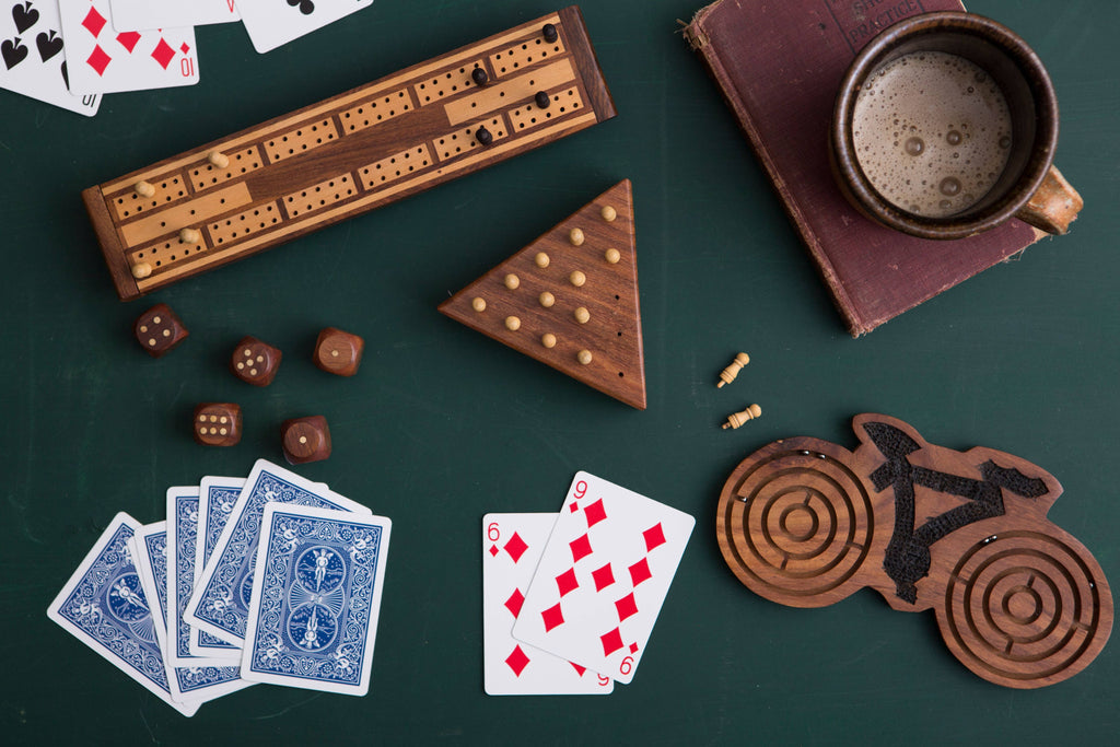 Wood Cribbage Game
