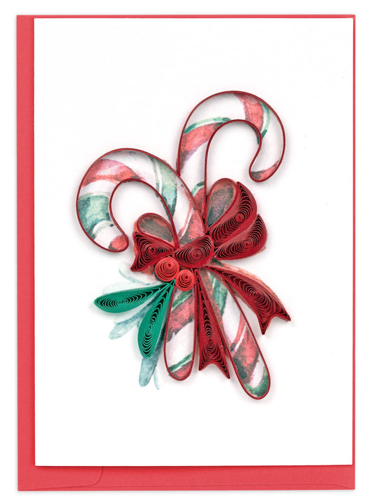 Quilled Gift Enclosure, "Candy Canes"