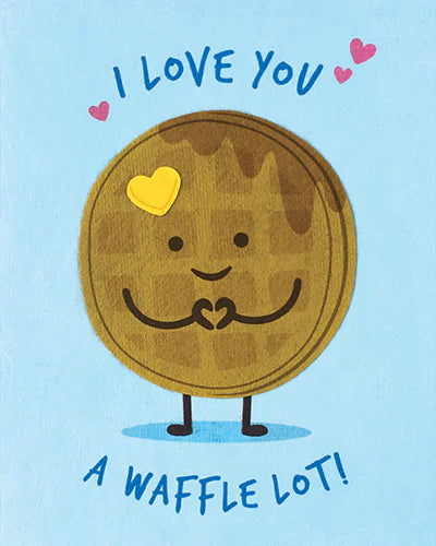 Recycled Paper Cards, "Waffle Love"
