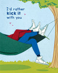 Recycled Paper Cards, "Kick it Love"