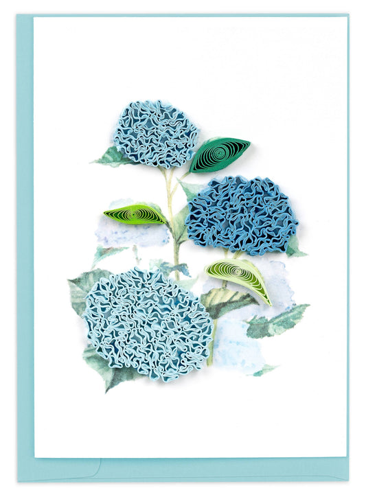 Quilled Gift Enclosure, "Wild Hydrangeas"