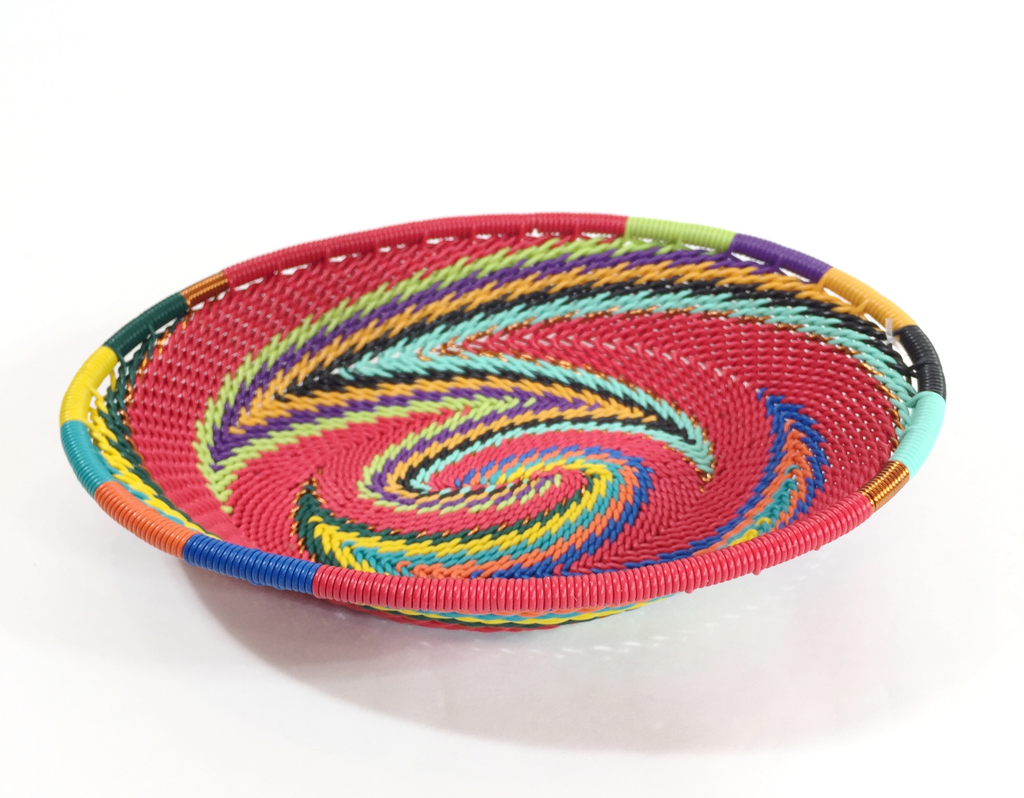 Small Oval  Zulu Wire Basket, Assorted Colors^