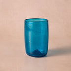 Bahr Blue Handblown Glass Carafe and Cup Set