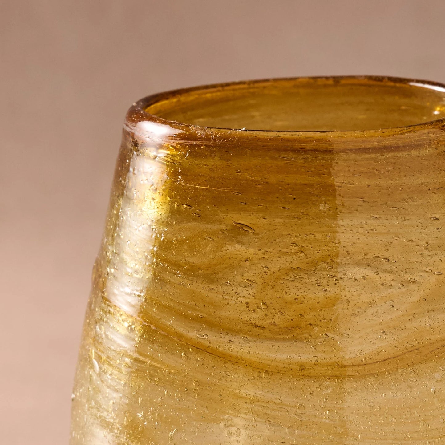 "Nabid" Stemless  Goblet-Amber