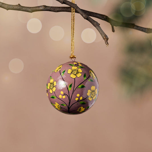 Garam Paper Mache Ball Ornament