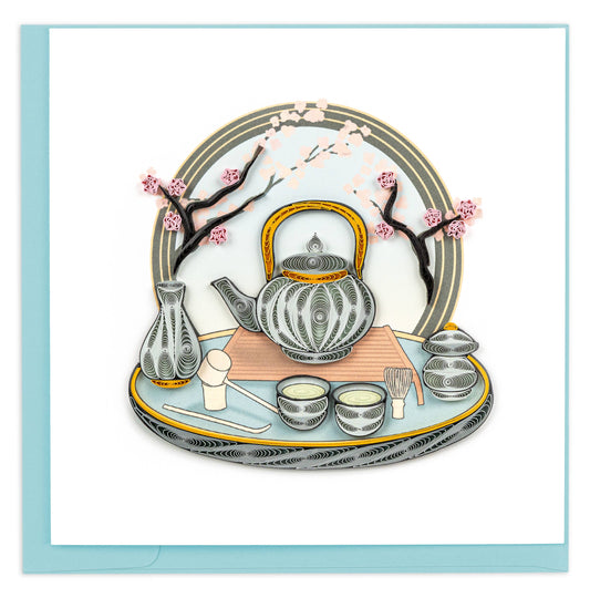 Quilled Greeting Card, "Tea Ceremony"