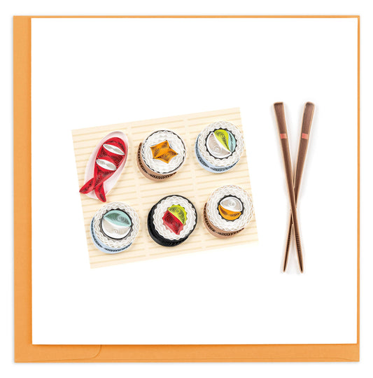 Quilled Greeting Card, "Sushi"