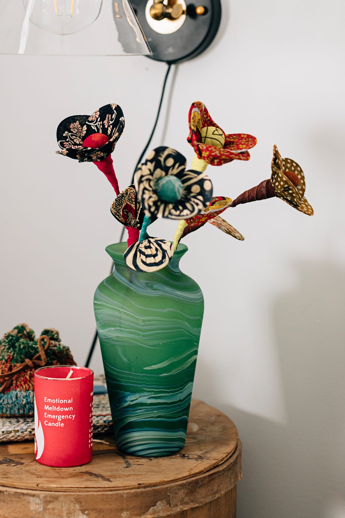 Vase Phoencian glass 8H asst