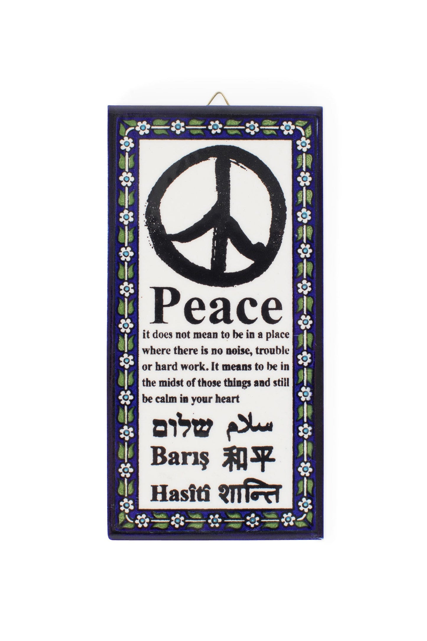 Ceramic Peace Plaque