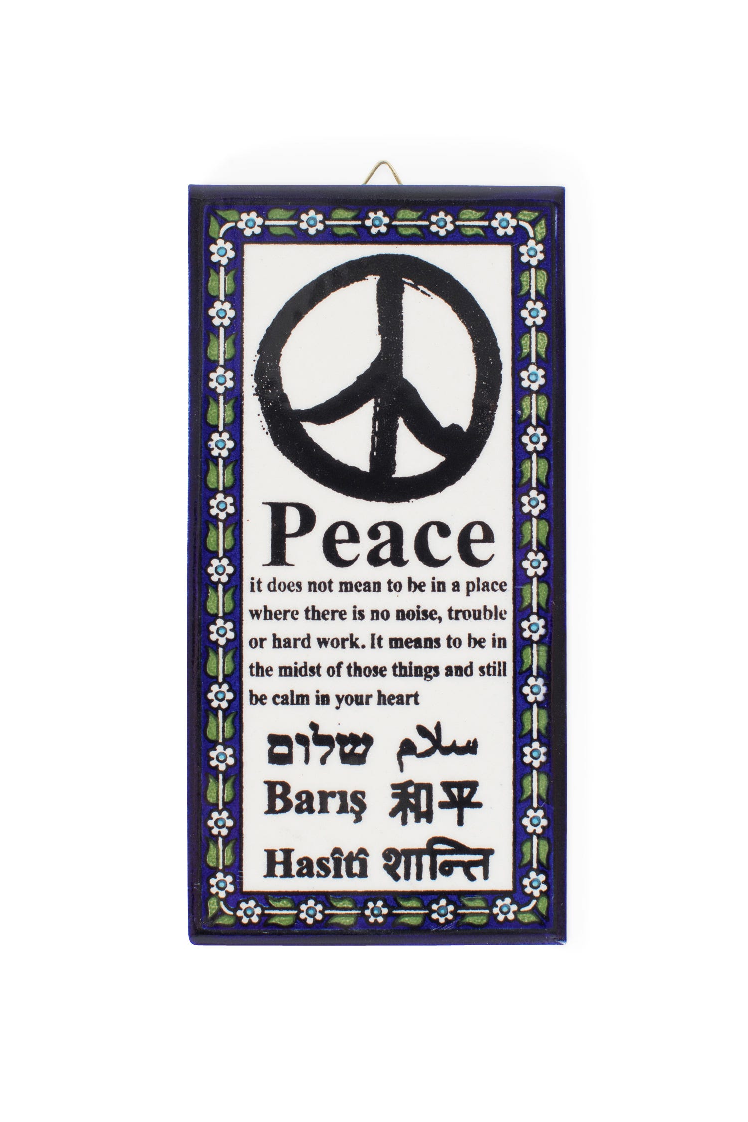 Ceramic Peace Plaque