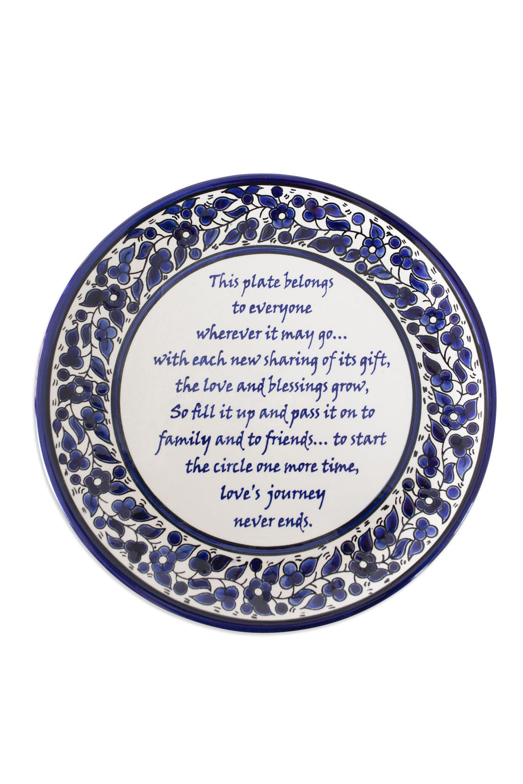 Ceramic Plate, "Sharing Poem"