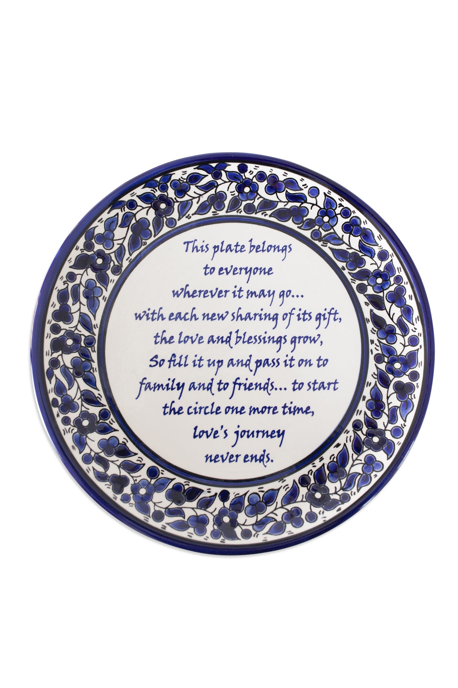 Ceramic Plate, "Sharing Poem"