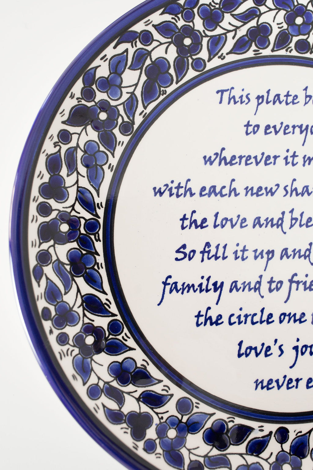 Ceramic Plate, "Sharing Poem"