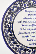 Ceramic Plate, "Sharing Poem"