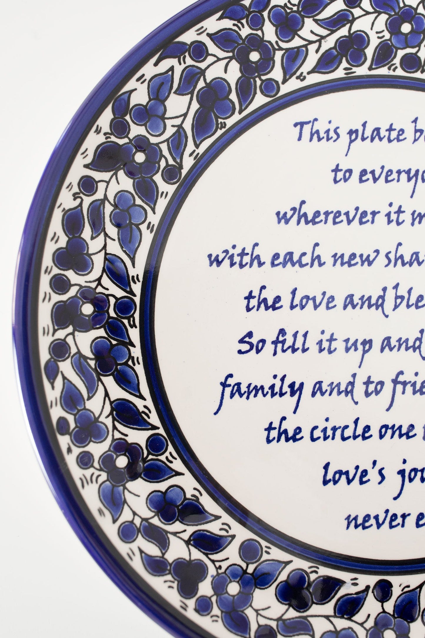 Ceramic Plate, "Sharing Poem"