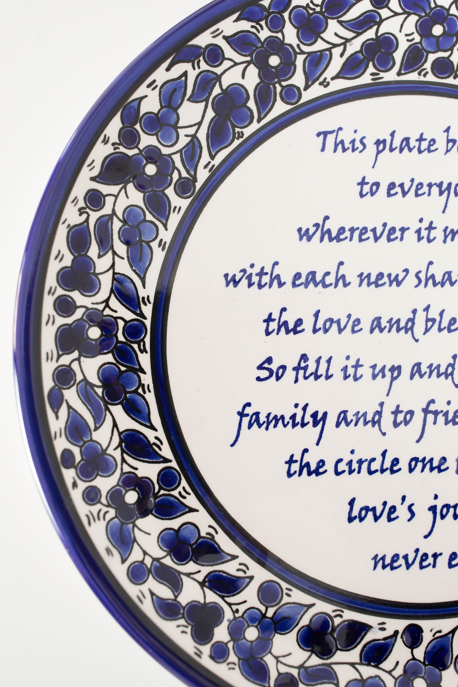 Ceramic Plate, "Sharing Poem"