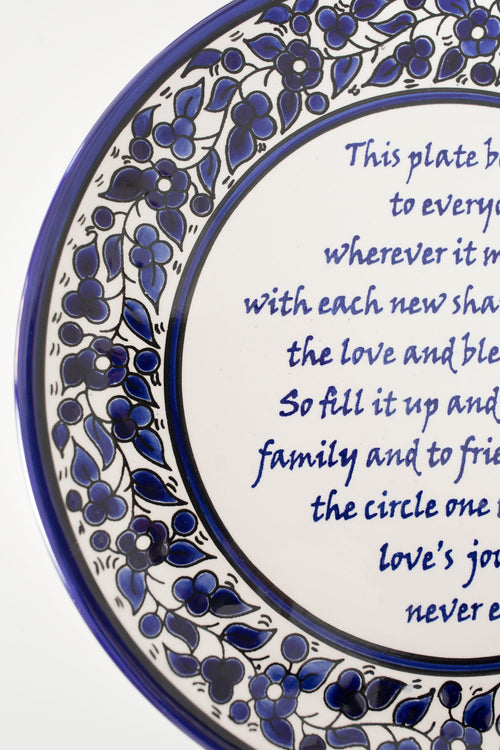 Ceramic Plate, "Sharing Poem"