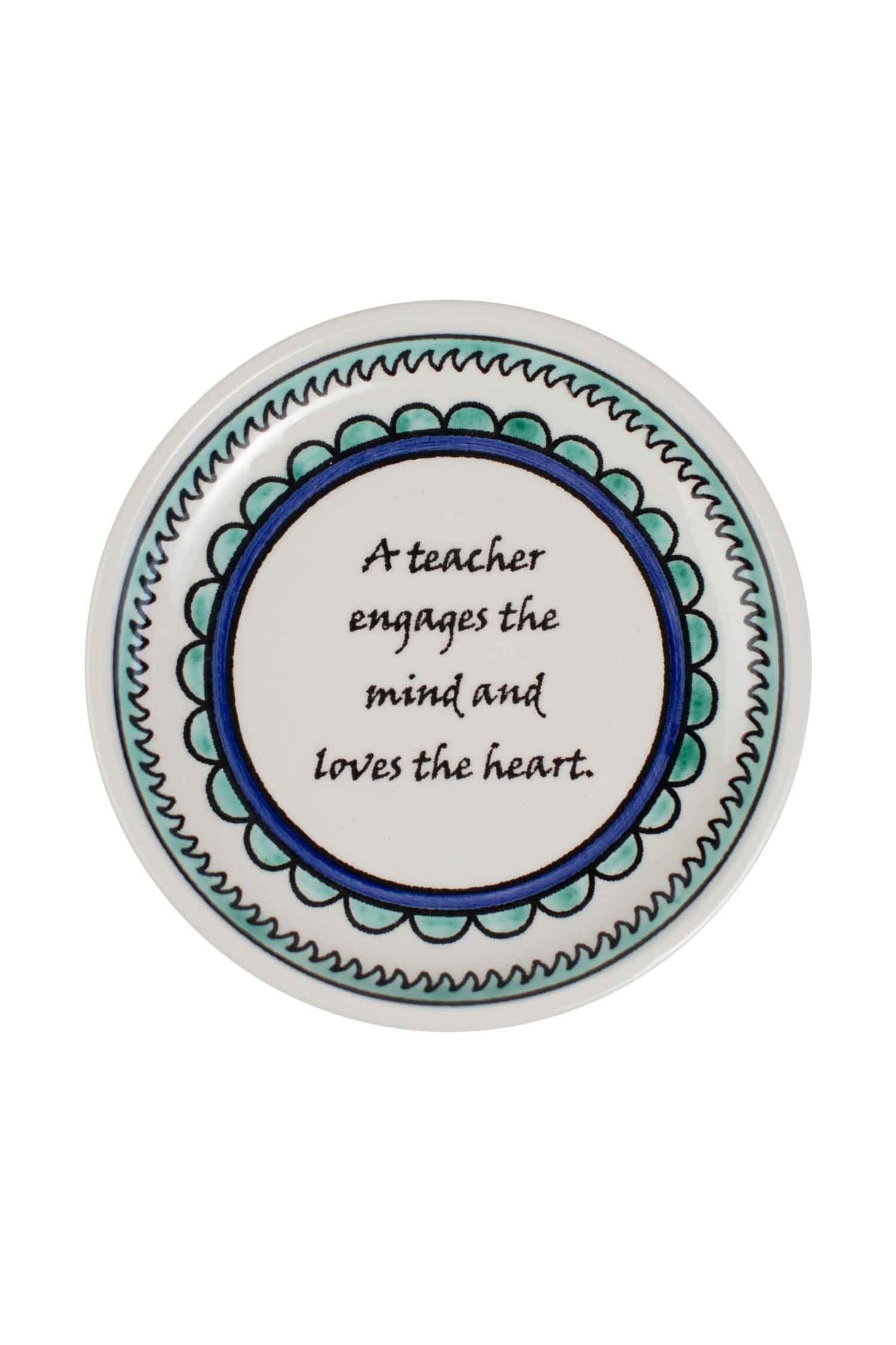 Ceramic Dish, "Teacher" Quote