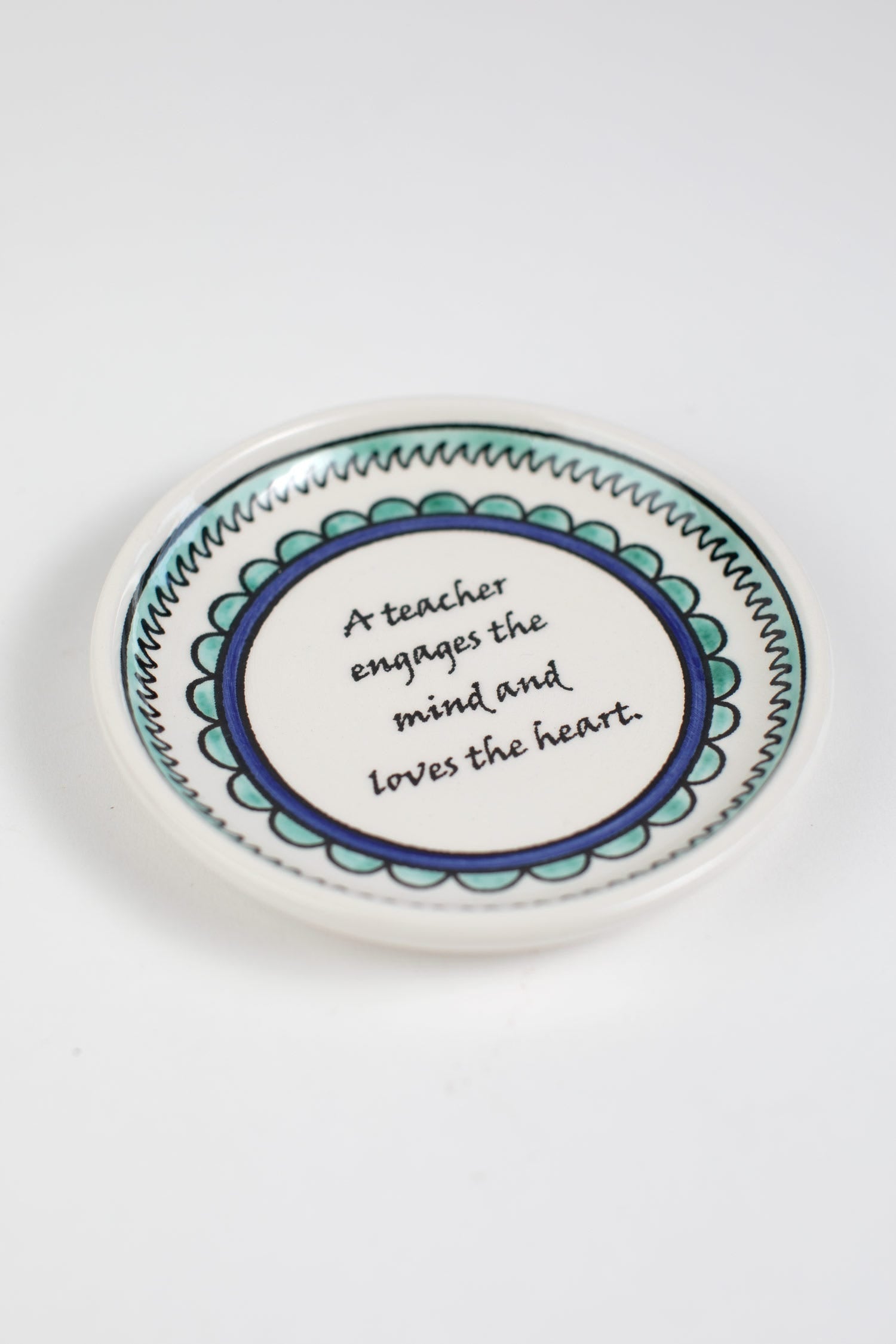 Ceramic Dish, "Teacher" Quote