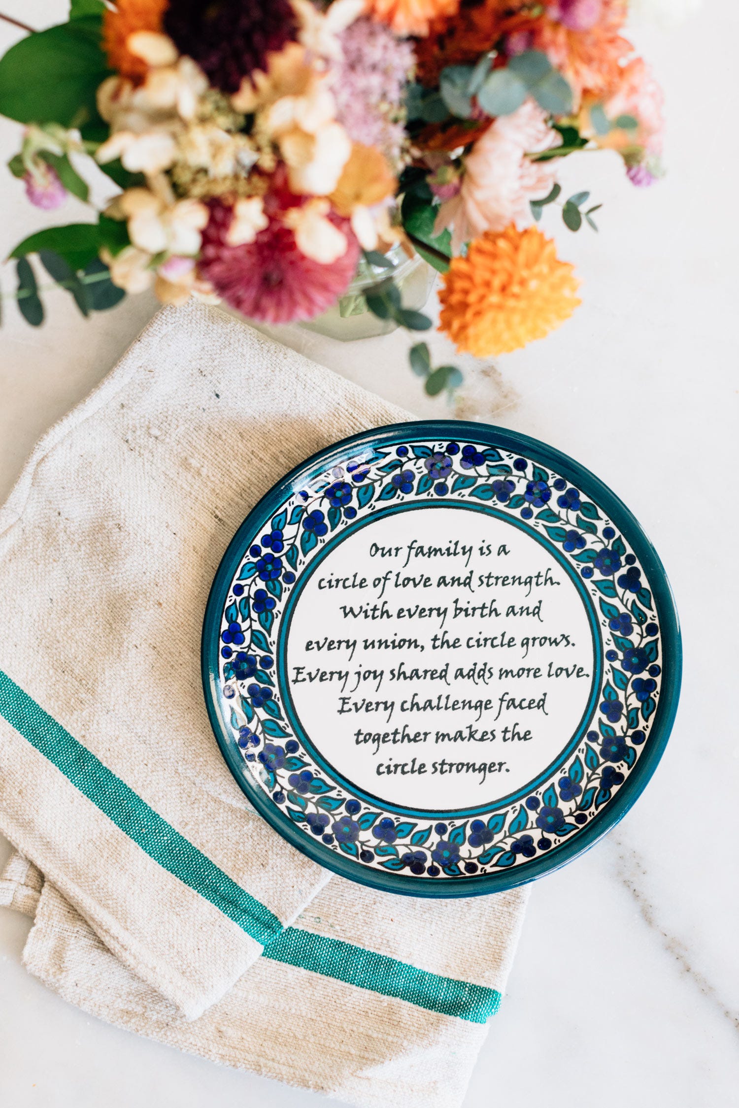 Ceramic Plate, "Family Poem"