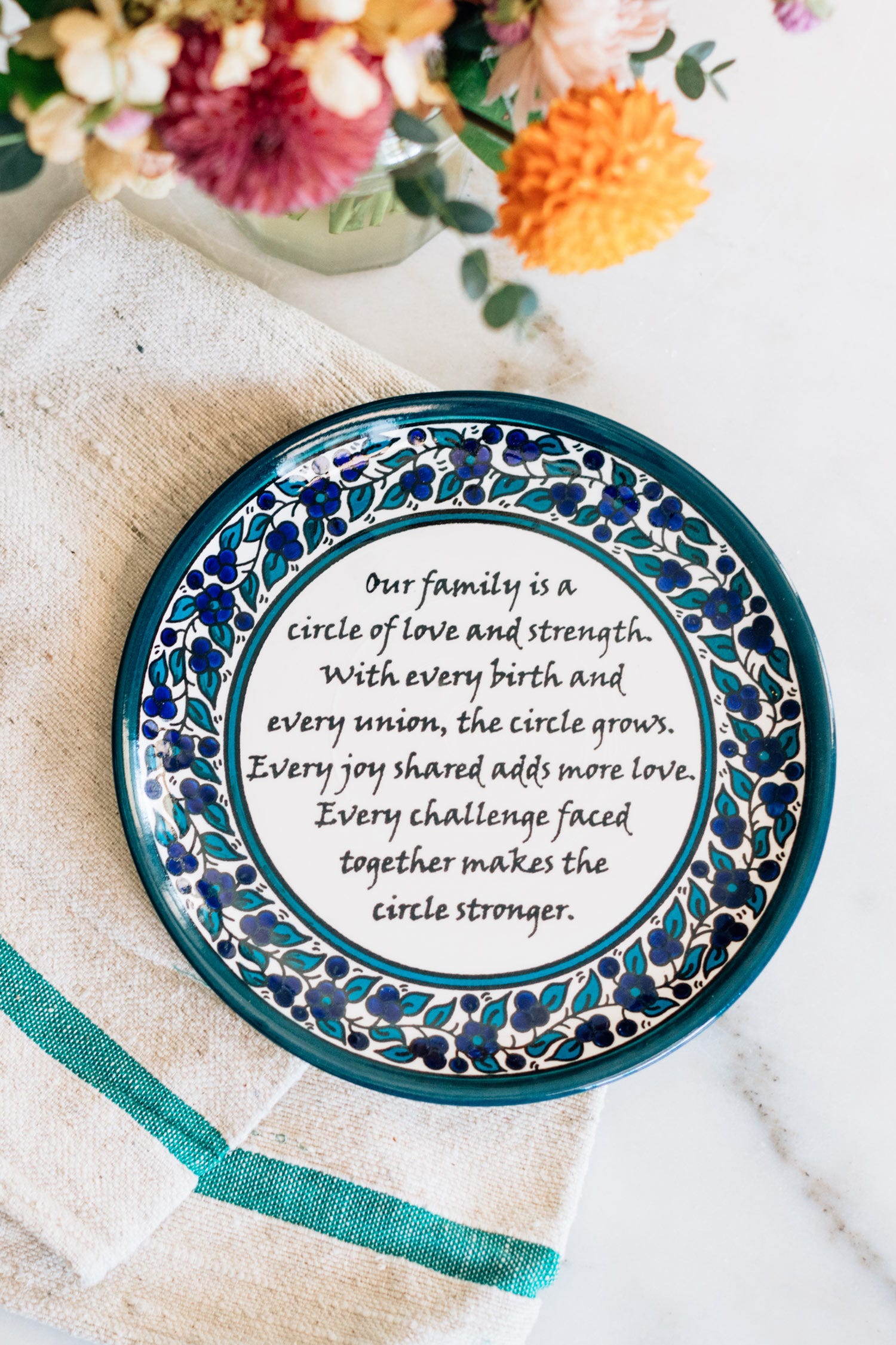 Ceramic Plate, "Family Poem"