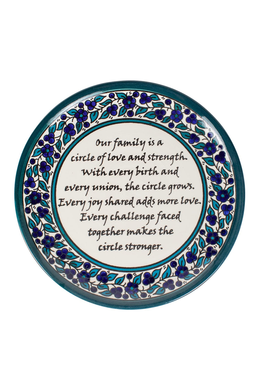 Ceramic Plate, "Family Poem"