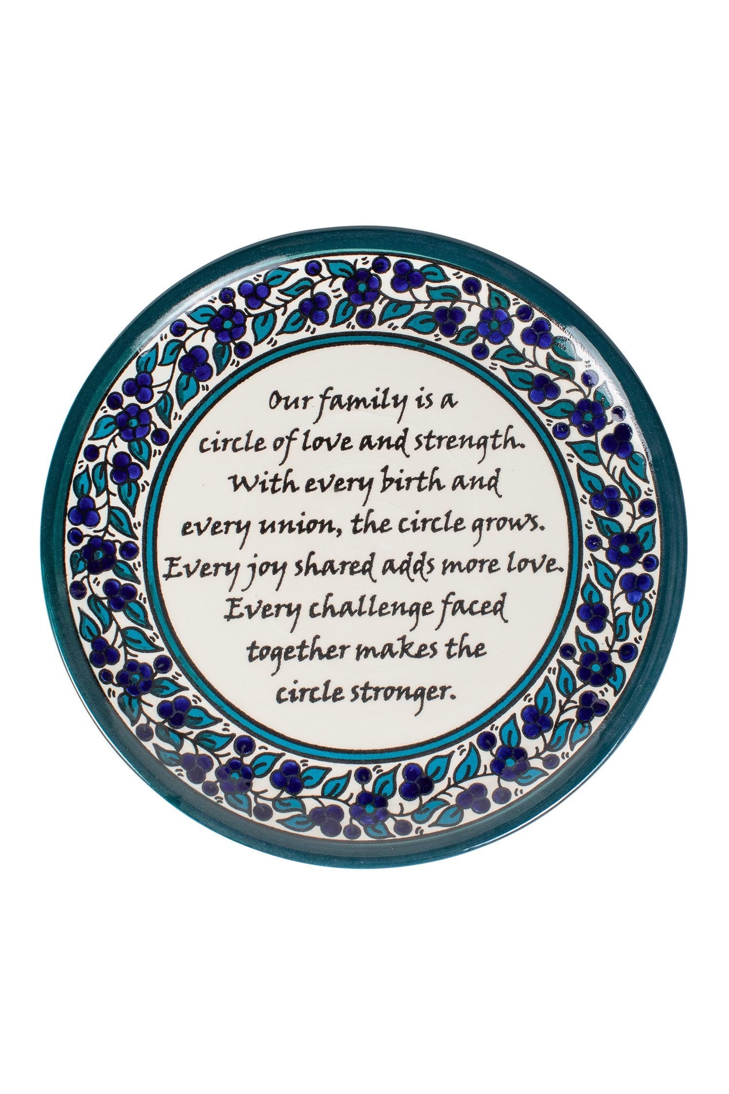 Ceramic Plate, "Family Poem"