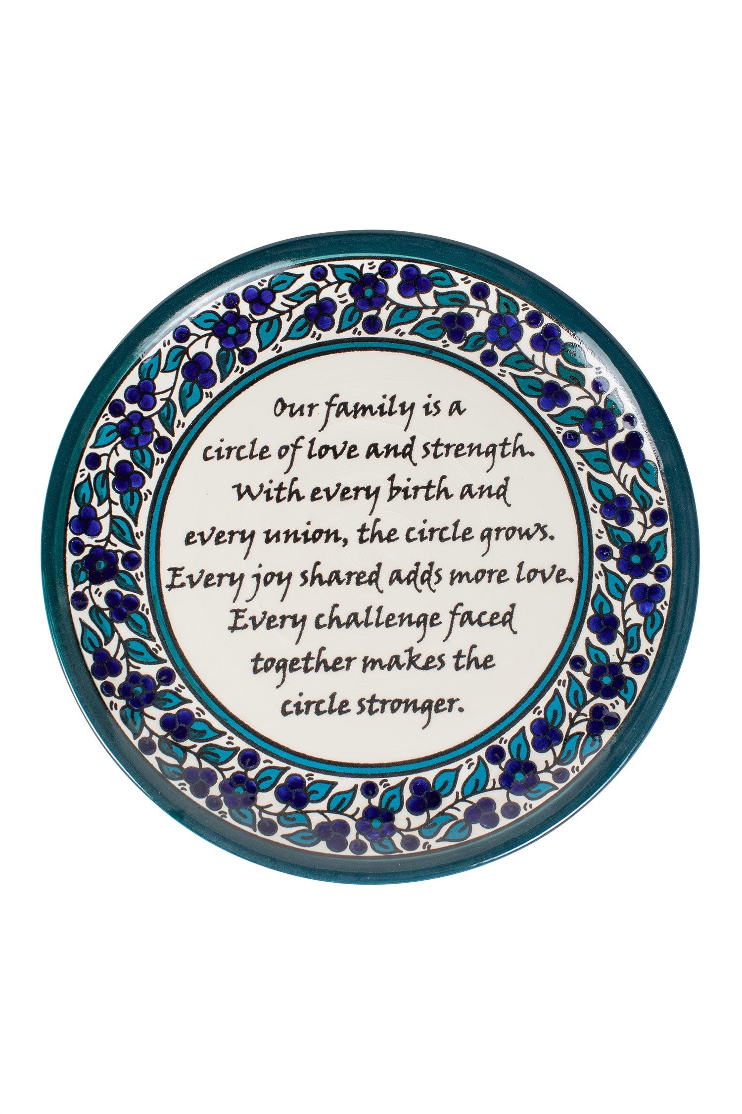 Ceramic Plate, "Family Poem"