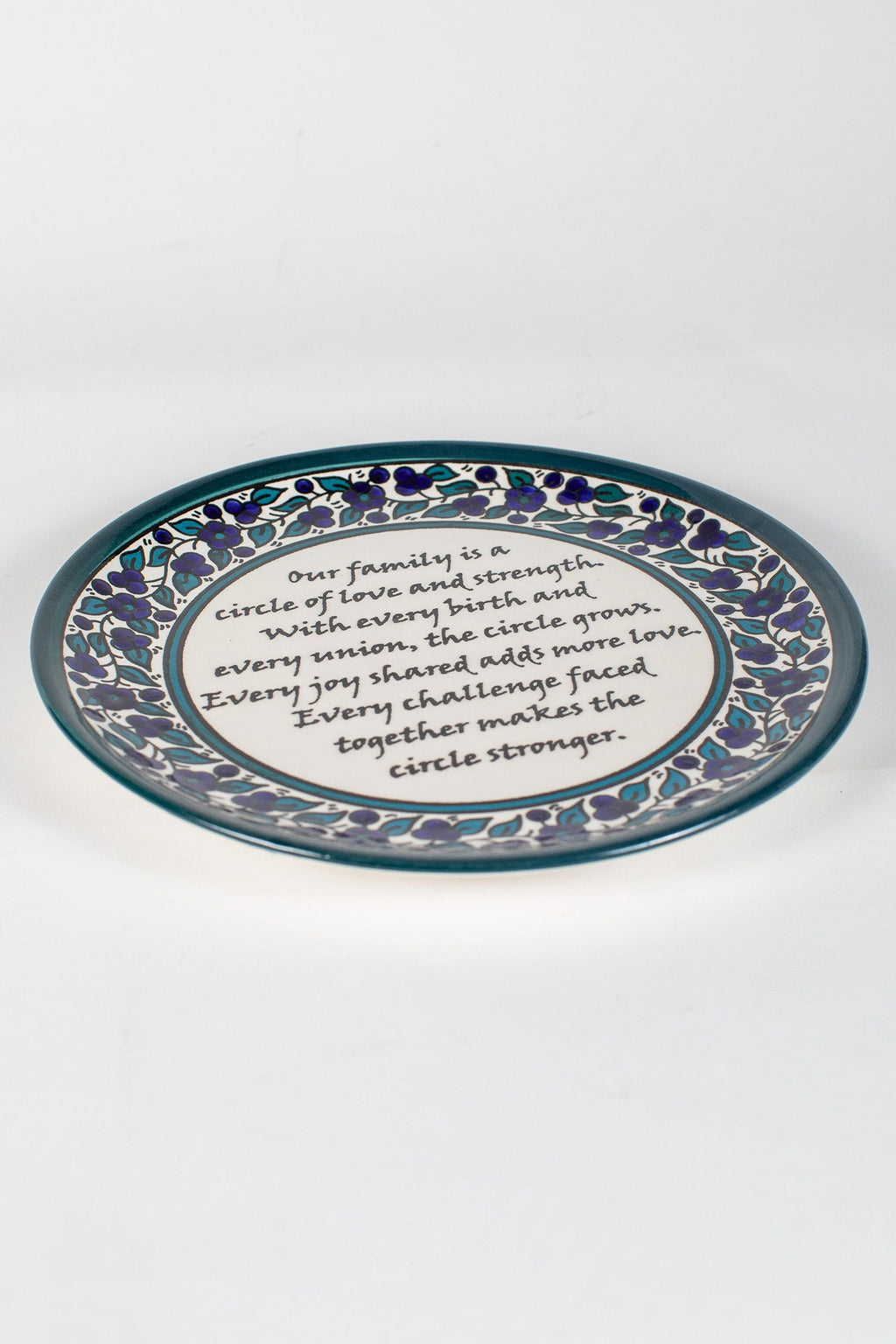 Ceramic Plate, "Family Poem"