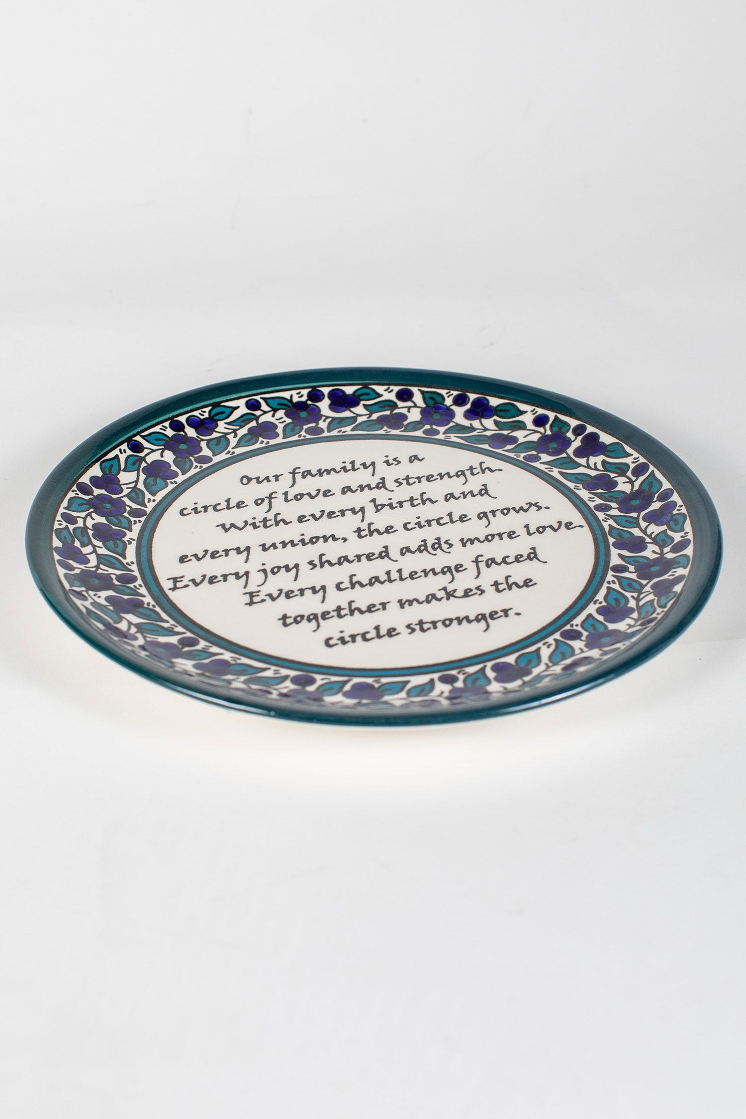 Ceramic Plate, "Family Poem"