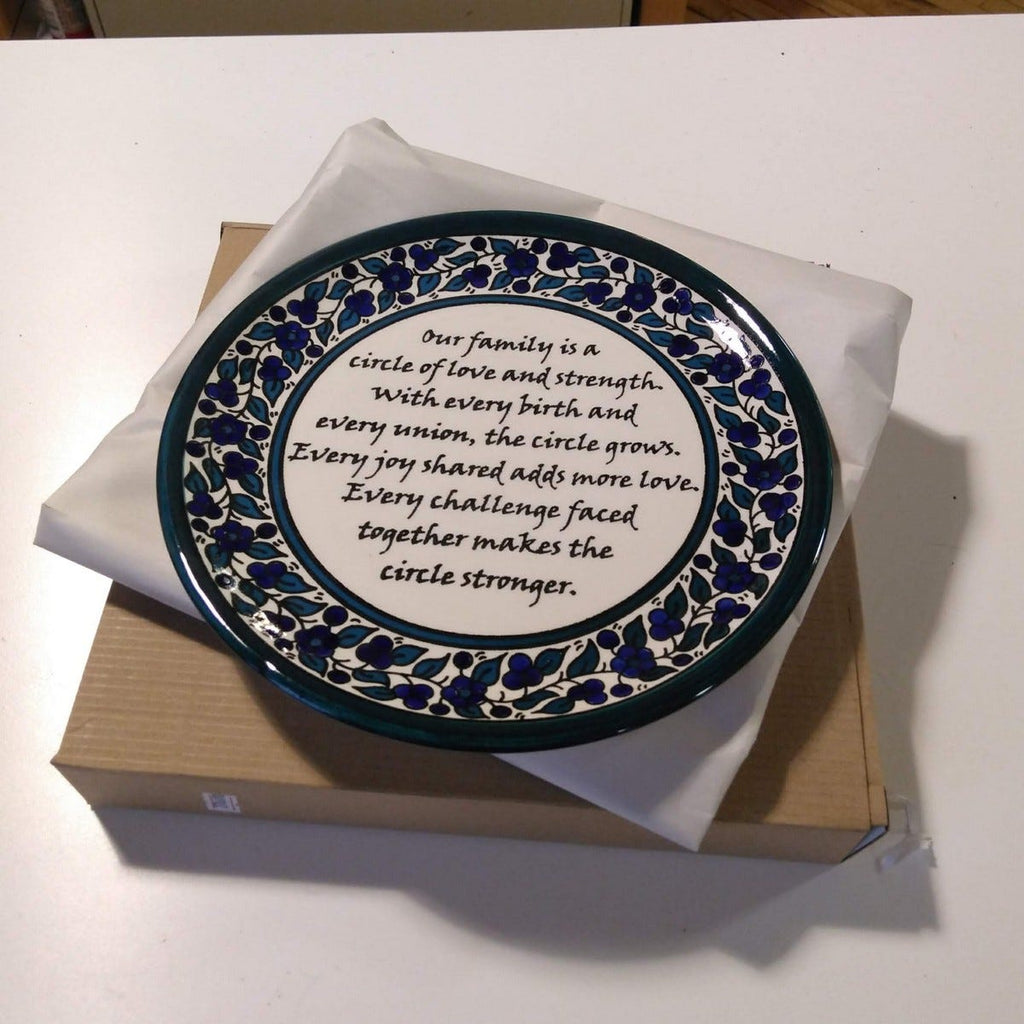 Ceramic Plate, "Family Poem"