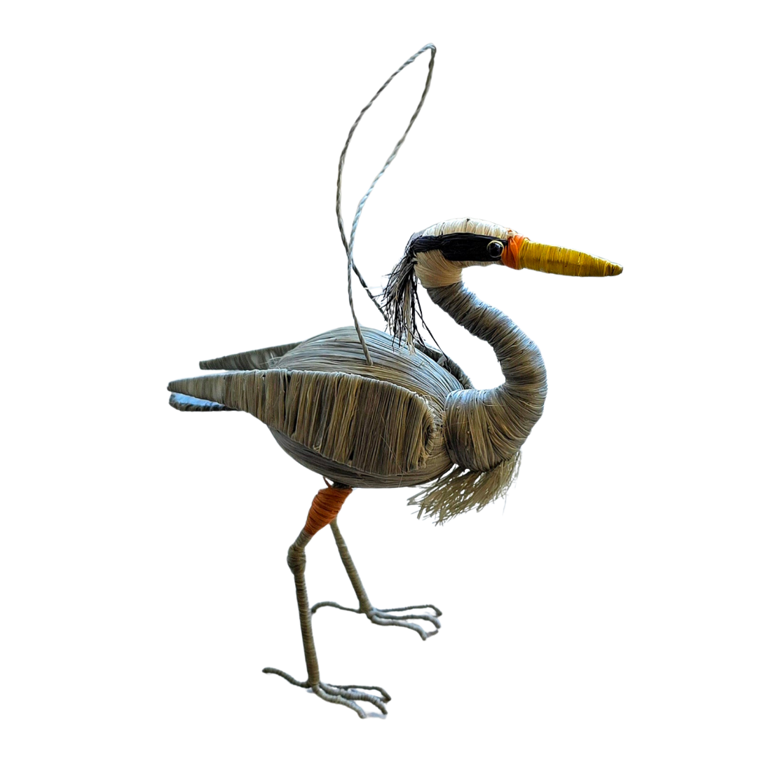 Great Blue Heron Woven Ornament