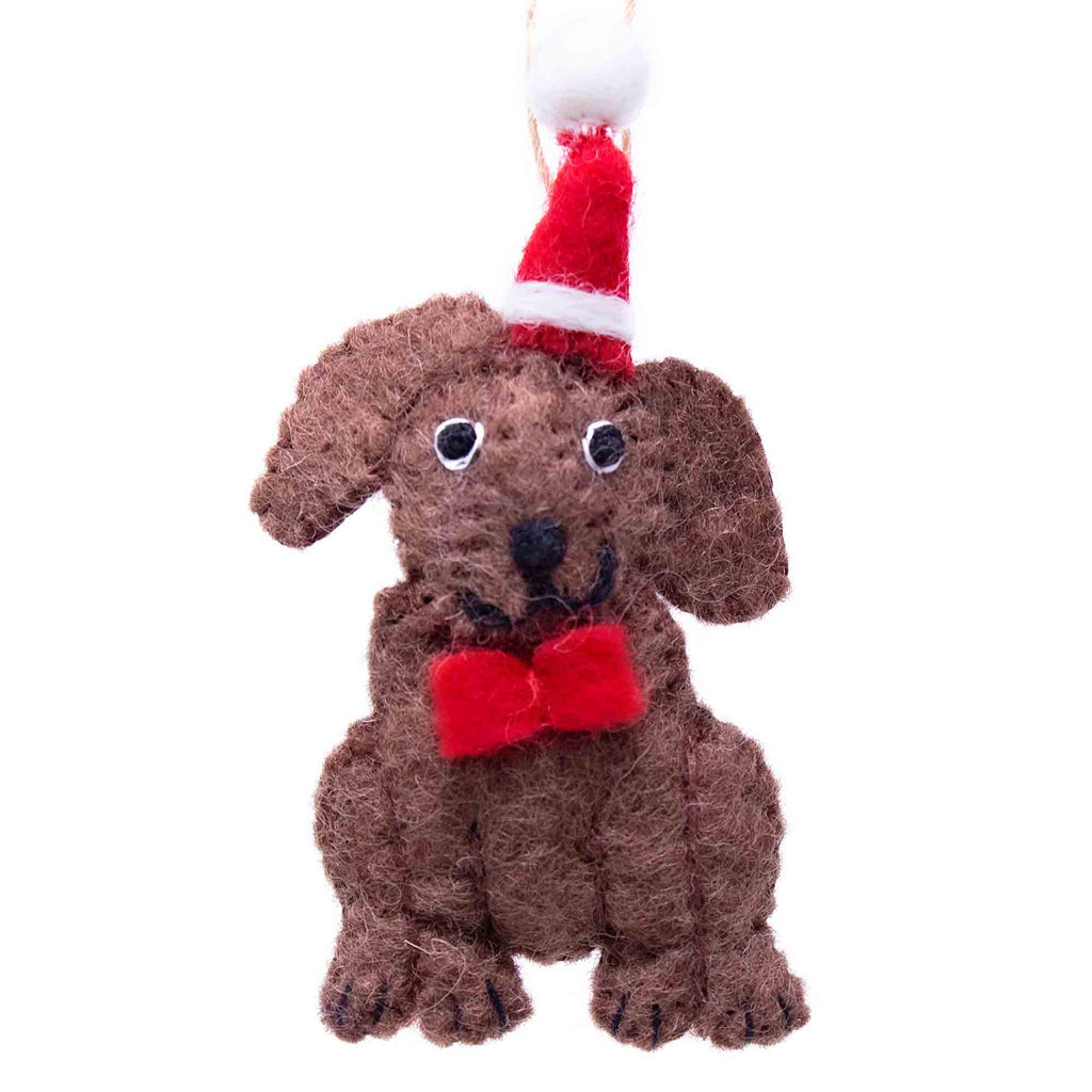 Chocolate Labrador Felt Ornament