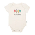 Organic Graphic Bodysuit, "Hello Summer"