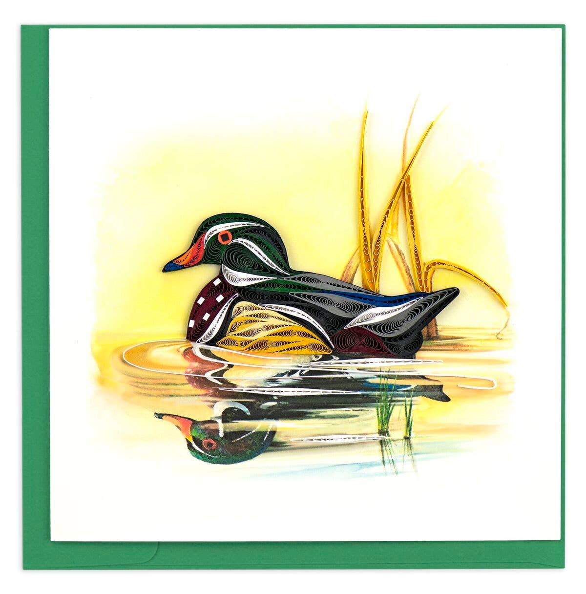 Quilled Greeting Card, "Wood Duck"