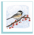 Quilled Greeting Card, "Winter Chickadee"