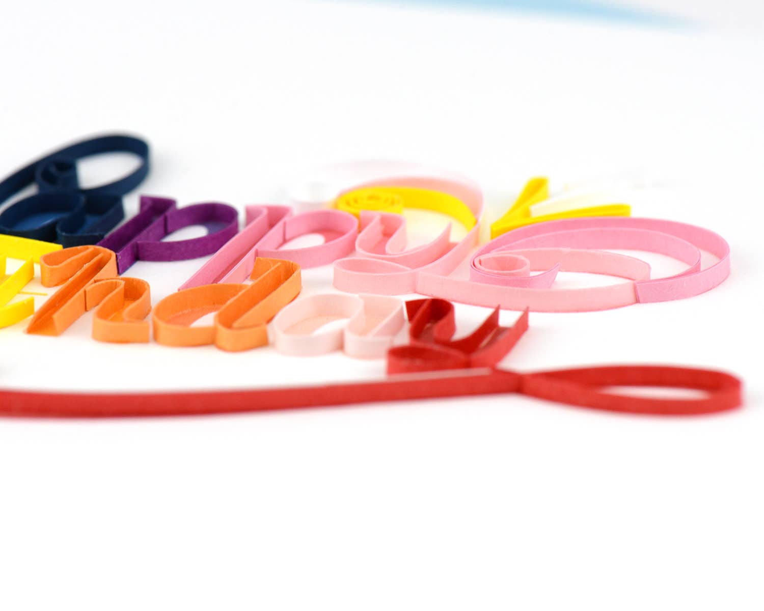 Quilled Greeting Card, "Happy Birthday"