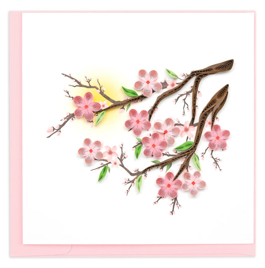 Quilled Greeting Card, "Cherry Blossoms"